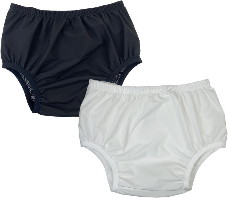 LFDAVP Leakproof Cloth Diaper Covers for Adult, Incontinence Protective Briefs Underwear, Reusable Plastic Pants Special Needs 2Pcs (WhiteBlack, XL) - Image 1
